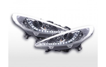 Daylight headlights LED daytime running lights Peugeot 207 06 chrome