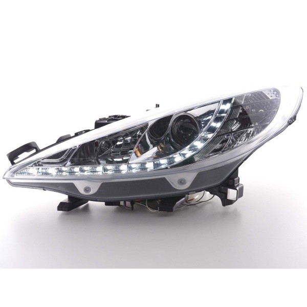 Daylight headlights LED daytime running lights Peugeot 207 06 chrome