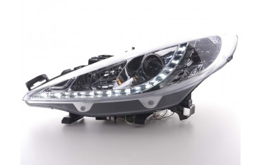 Daylight headlights LED daytime running lights Peugeot 207 06 chrome