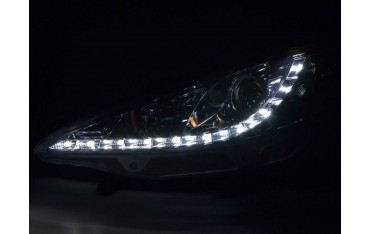 Daylight headlights LED daytime running lights Peugeot 207 06 chrome