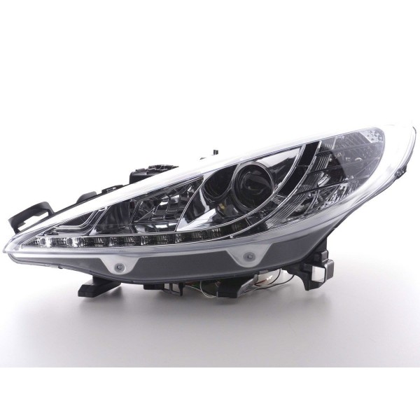 Daylight headlights LED daytime running lights Peugeot 207 06 chrome