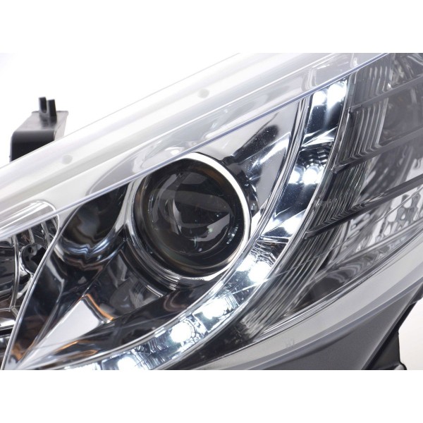 Daylight headlights LED daytime running lights Peugeot 207 06 chrome