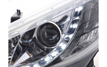 Daylight headlights LED daytime running lights Peugeot 207 06 chrome