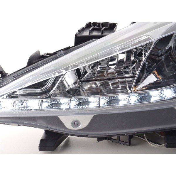 Daylight headlights LED daytime running lights Peugeot 207 06 chrome