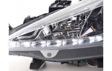 Daylight headlights LED daytime running lights Peugeot 207 06 chrome