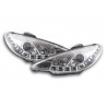 Daylight headlight LED DRL look Peugeot 206 98 07 chrome