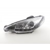 Daylight headlight LED DRL look Peugeot 206 98 07 chrome
