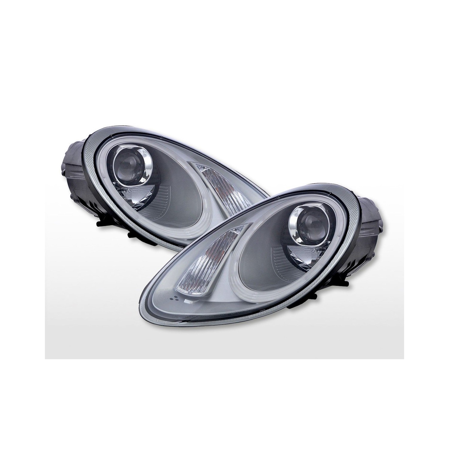 Daylight headlight LED DRL look Porsche Boxster 987 04 08 silver