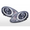 Headlight set Xenon Daylight LED DRL look Porsche Boxster 987 04 08 silver