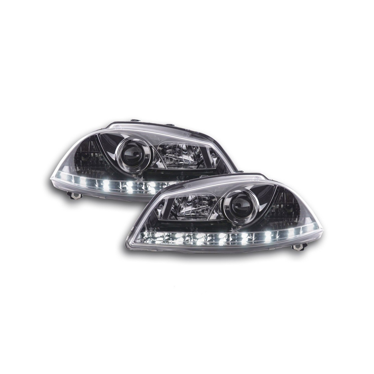 Daylight headlights LED daytime running lights Seat Ibiza 3 6L 02 08 chrome