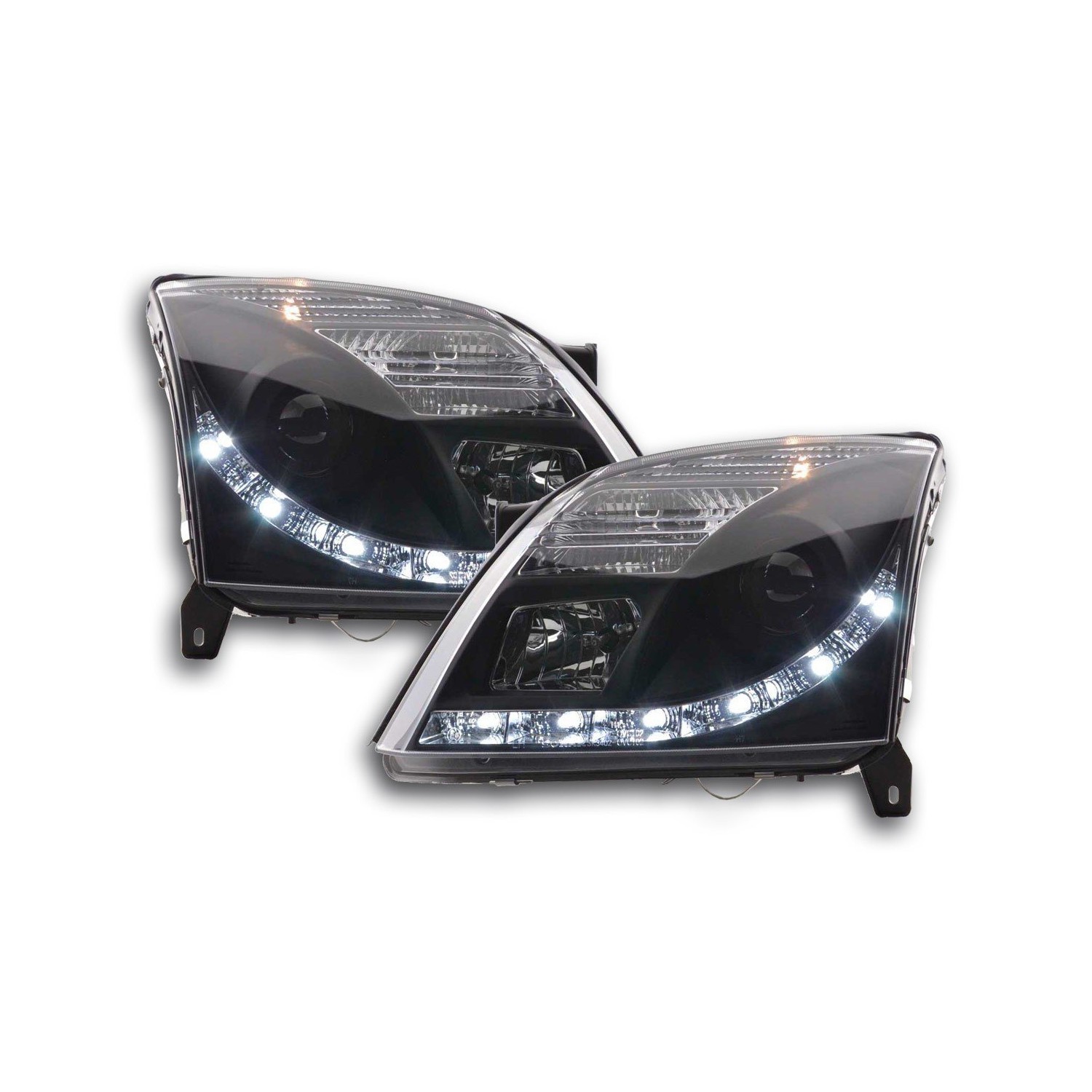 Daylight headlight LED daytime running lights Opel Vectra C 2002 2005 black