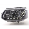 Headlight set Daylight LED daytime running lights VW Bus T5 from 2010 black