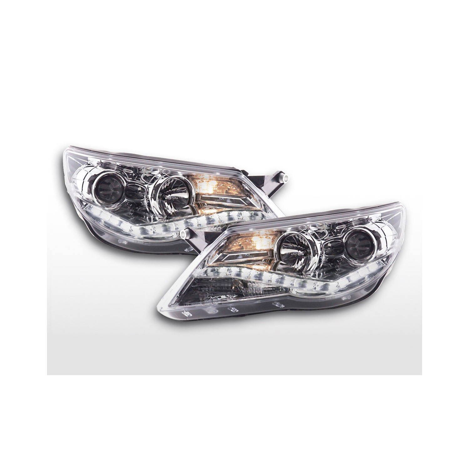 Daylight headlights LED daytime running lights VW Tiguan 07 11 chrome