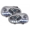 Daylight headlight LED DRL look VW Golf 4 type 1J 98 03 chrome for right hand drive