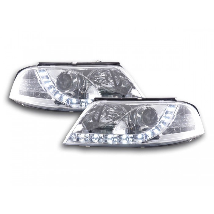 Daylight headlight LED DRL look VW Passat type 3BG 00 05 chrome for right hand drive