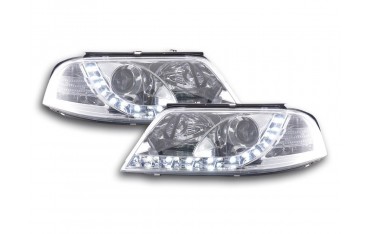Daylight headlight LED DRL look VW Passat type 3BG 00 05 chrome for right hand drive