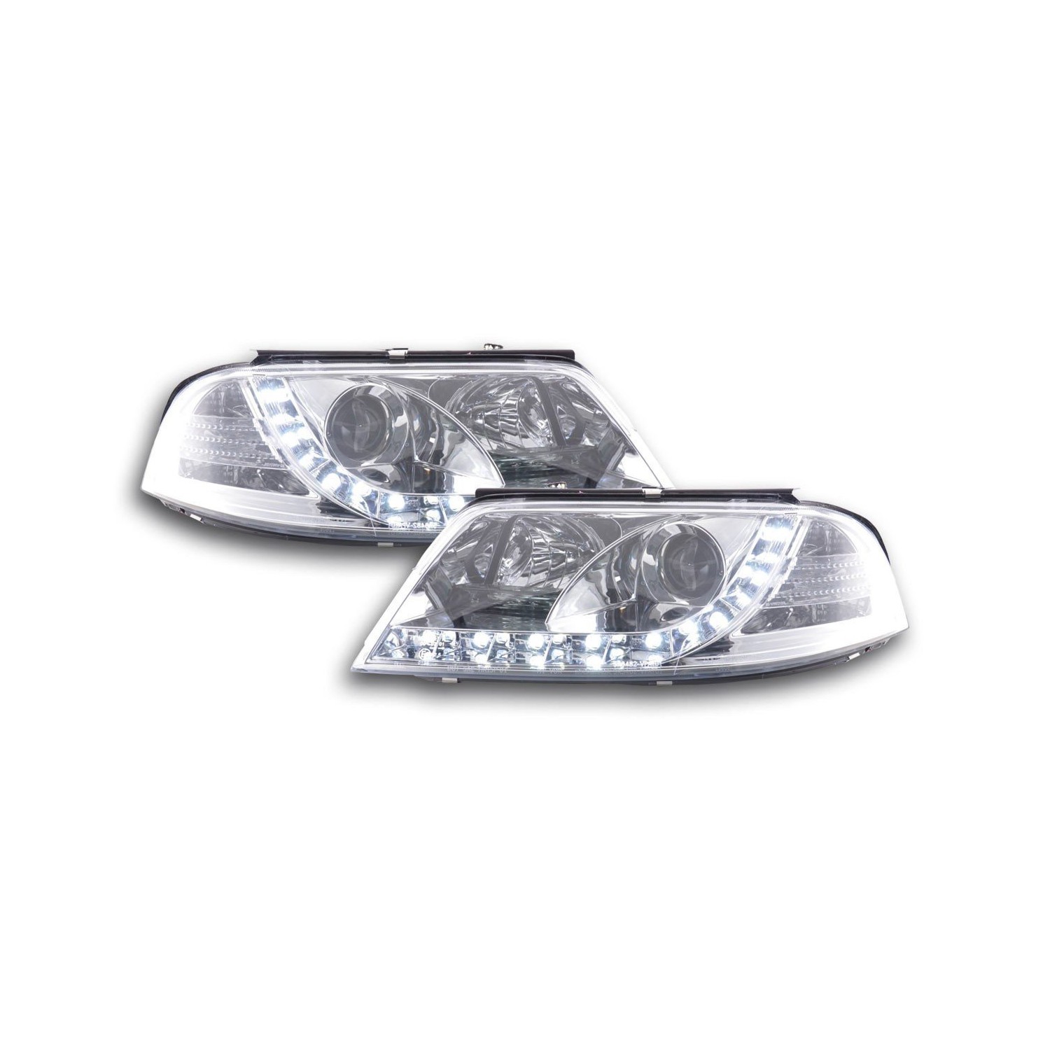 Daylight headlight LED DRL look VW Passat type 3BG 00 05 chrome for right hand drive