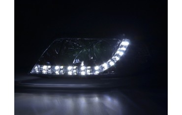 Daylight headlight LED DRL look VW Passat type 3BG 00 05 chrome for right hand drive