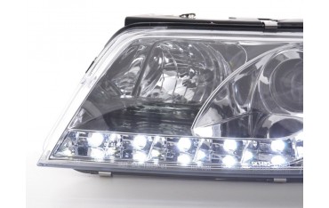 Daylight headlight LED DRL look VW Passat type 3BG 00 05 chrome for right hand drive