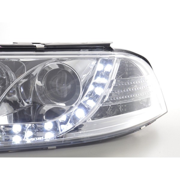 Daylight headlight LED DRL look VW Passat type 3BG 00 05 chrome for right hand drive
