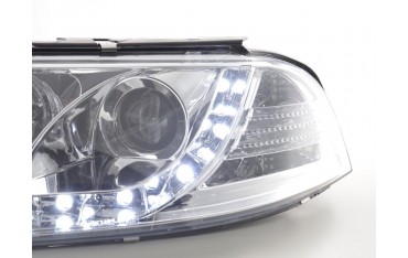 Daylight headlight LED DRL look VW Passat type 3BG 00 05 chrome for right hand drive
