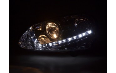 Daylight headlight LED daytime running lights VW Golf 5 type 1K 03 08 chrome for right hand drive