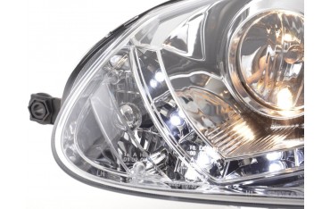 Daylight headlight LED daytime running lights VW Golf 5 type 1K 03 08 chrome for right hand drive
