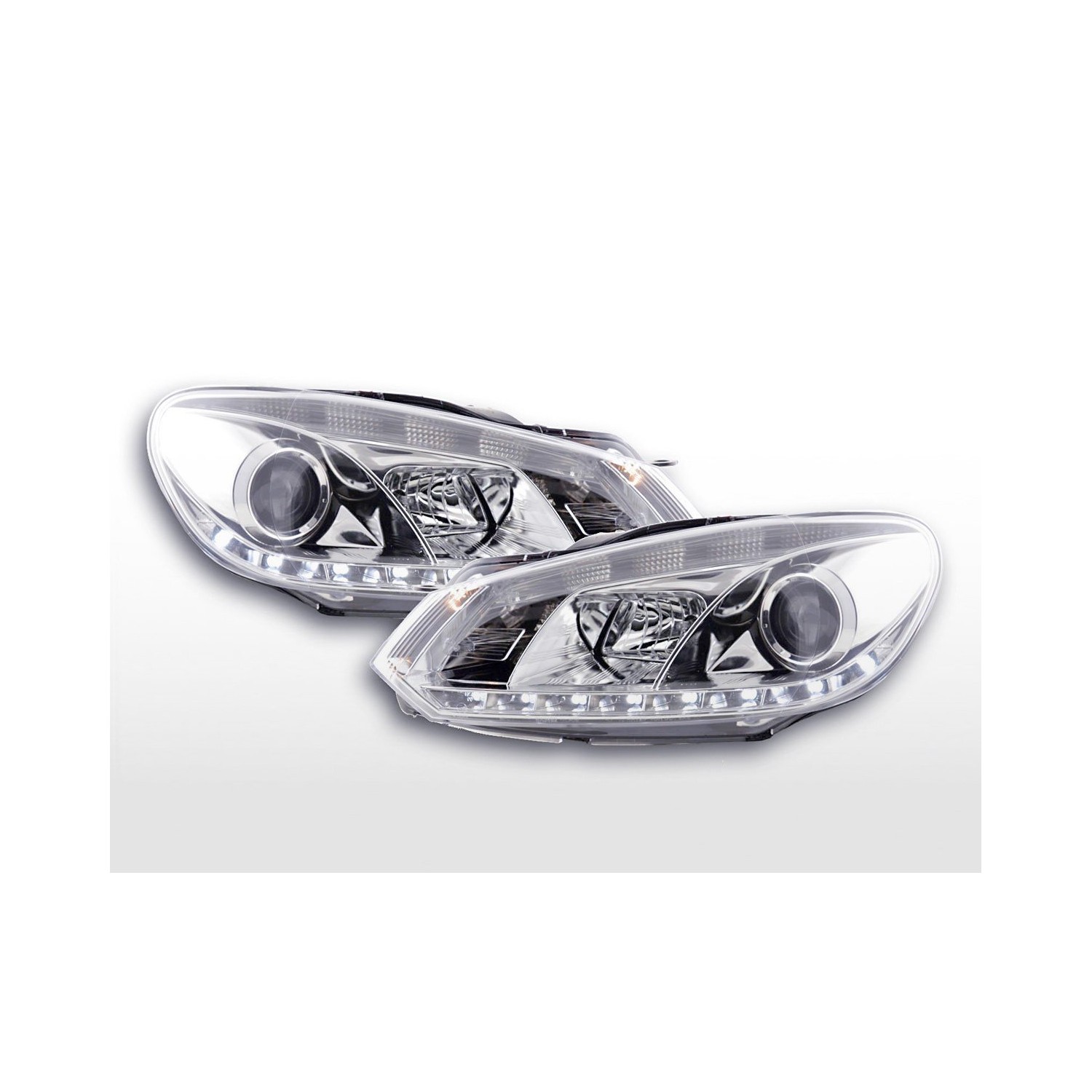 Daylight headlight LED daytime running light VW Golf 6 type 1K 08 chrome for right hand drive