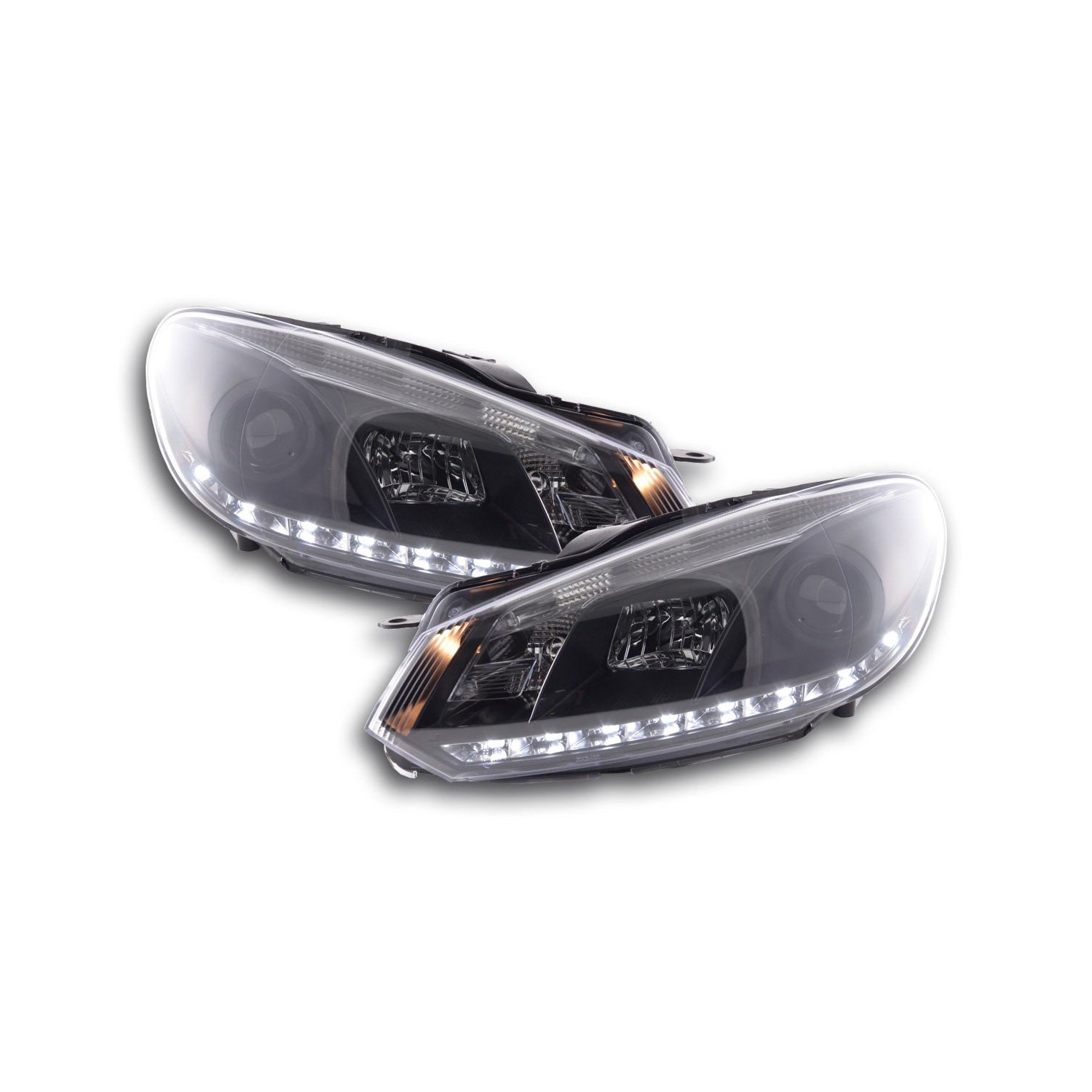 Daylight headlight LED daytime running lights VW Golf 6 type 1K 08 black for right hand drive