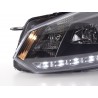 Daylight headlight LED daytime running lights VW Golf 6 type 1K 08 black for right hand drive