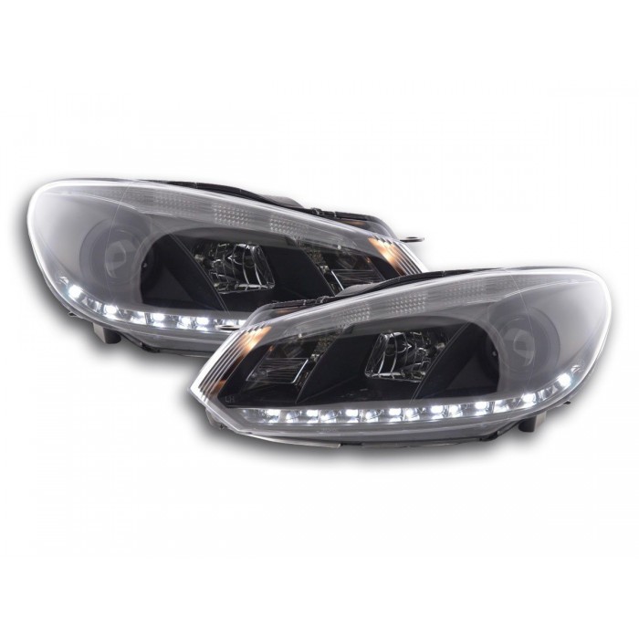 Daylight headlight LED daytime running lights VW Golf 6 type 1K 08 black for right hand drive