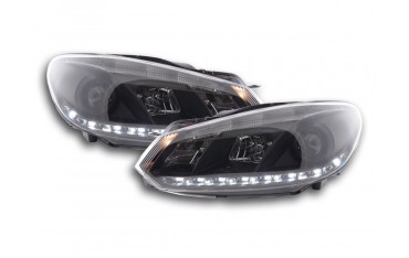 Daylight headlight LED daytime running lights VW Golf 6 type 1K 08 black for right hand drive