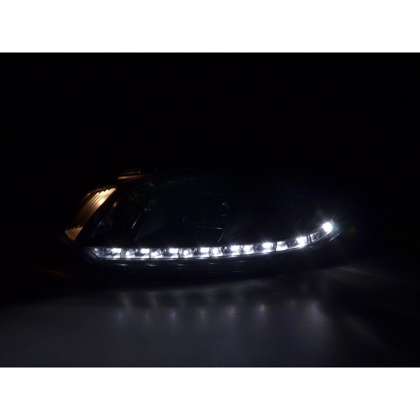 Daylight headlight LED daytime running lights VW Golf 6 type 1K 08 black for right hand drive