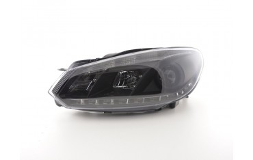 Daylight headlight LED daytime running lights VW Golf 6 type 1K 08 black for right hand drive