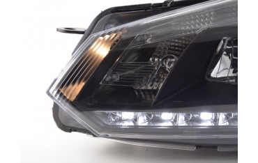 Daylight headlight LED daytime running lights VW Golf 6 type 1K 08 black for right hand drive