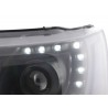 Headlight set Daylight LED daytime running lights VW Bus T5 from 2009 black