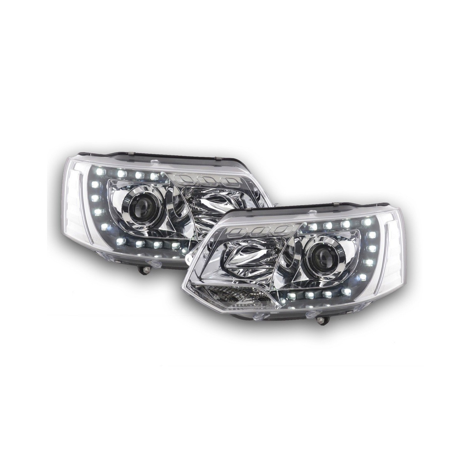 Headlights Daylight LED daytime running lights VW Bus T5 from 2009 chrome