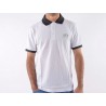 Poloshirt polo shirt top modern class design white size S