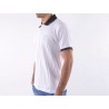 Poloshirt polo shirt top modern class design white size S
