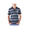 Polo shirt polo shirt top modern class design gray striped size S