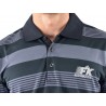 Polo shirt polo shirt top modern class design gray striped size S