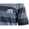 Polo shirt polo shirt top modern class design gray striped size S