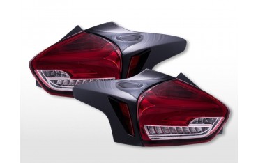 LED taillights Ford Focus C346 2015 2018 red clear