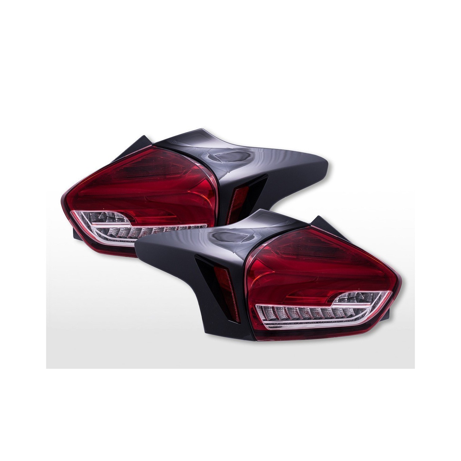 LED taillights Ford Focus C346 2015 2018 red clear