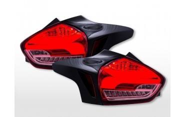 LED taillights Ford Focus C346 2015 2018 red clear
