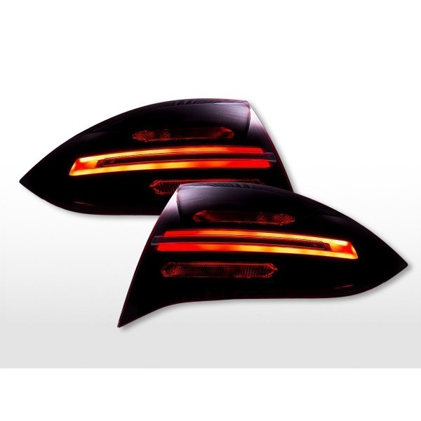 LED taillights Porsche Cayenne 92A 2011 2014 black red clear