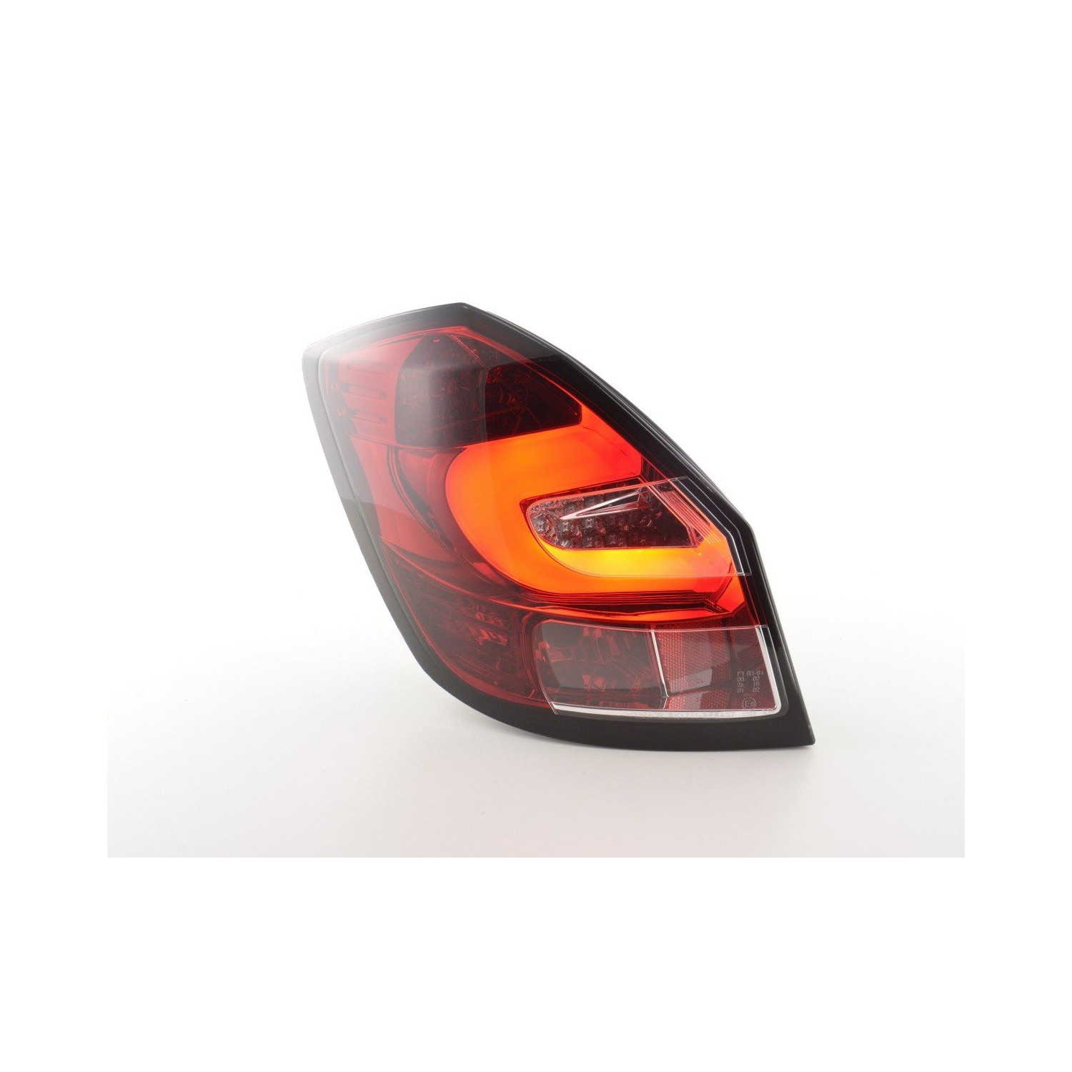 LED taillights set Skoda Fabia 5 door from 2007 clear red