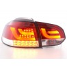 LED taillights set VW Golf 6 type 1K 2008 to 2012 red clear with LED indicators