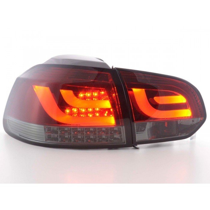 LED taillights set VW Golf 6 type 1K 2008 to 2012 red black with LED indicators