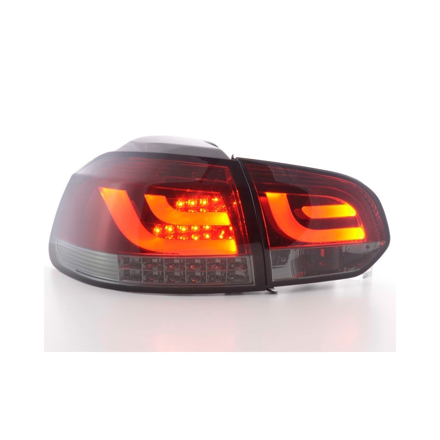 LED taillights set VW Golf 6 type 1K 2008 to 2012 red black with LED indicators